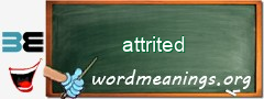 WordMeaning blackboard for attrited
